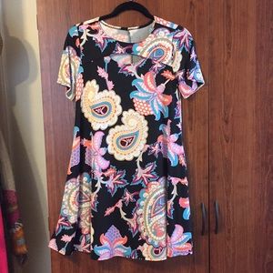 Black Paisley Print Dress (NWOT)